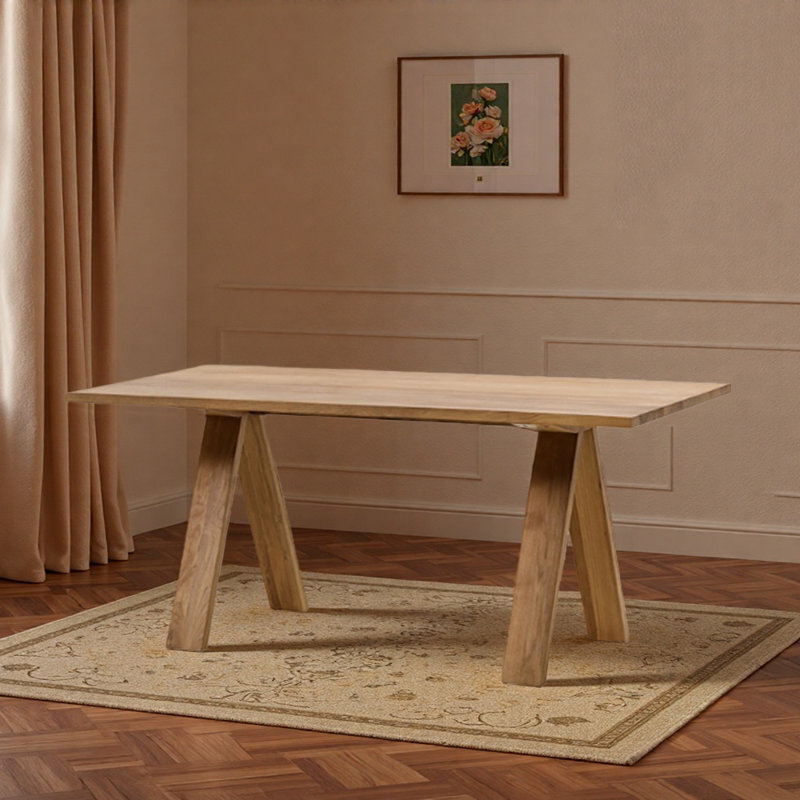 Grand bureau rectangulaire en teck Log Log, H 29,52 po x l 70,86 po x P 31,49 po