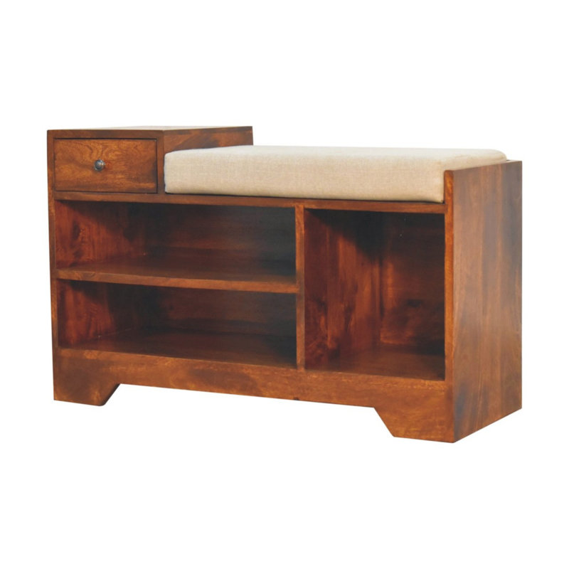 Solid Wood Retreat Chestnut Shoe Bench