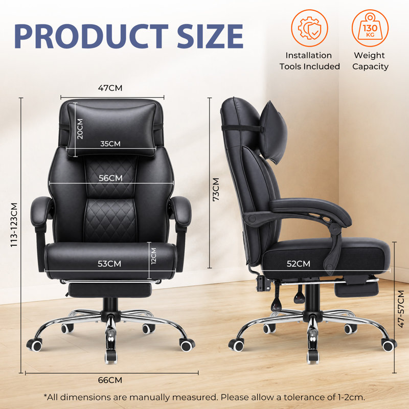 LUCKRACER Office Chair, Black