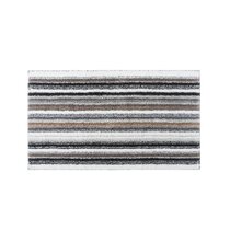 Strata Stripe Grey Bath Rug