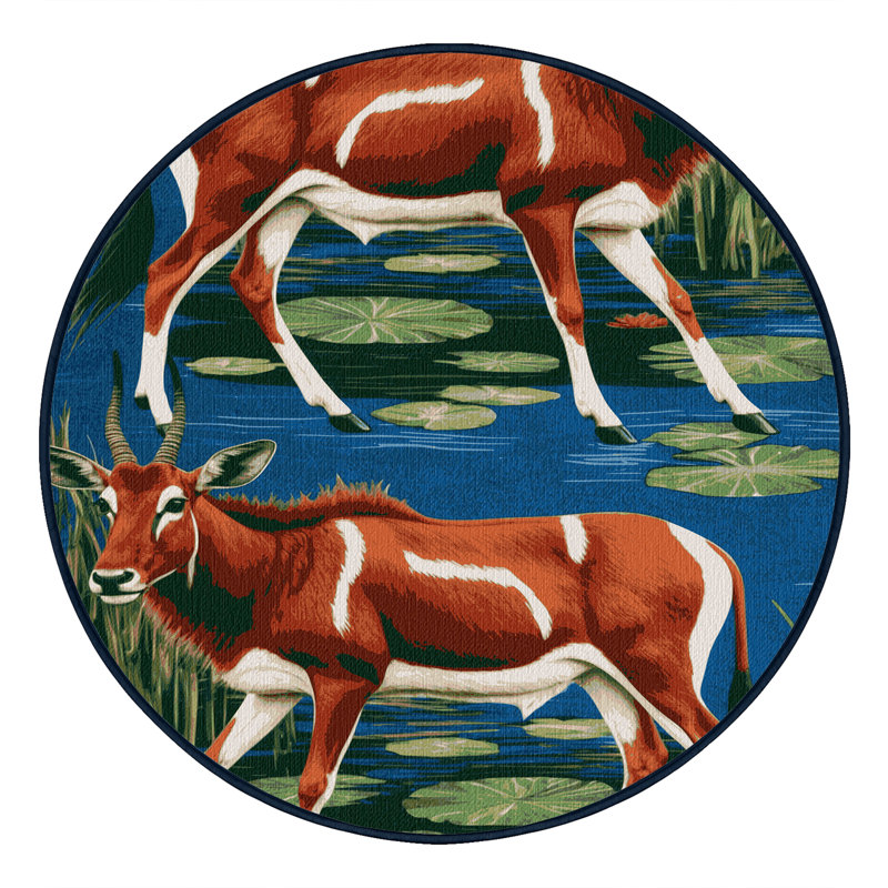  Tapis lavable Sitatunga, Rond 5 pi
