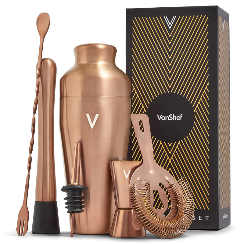 6Pc Parisian Cocktail Set, Copper
