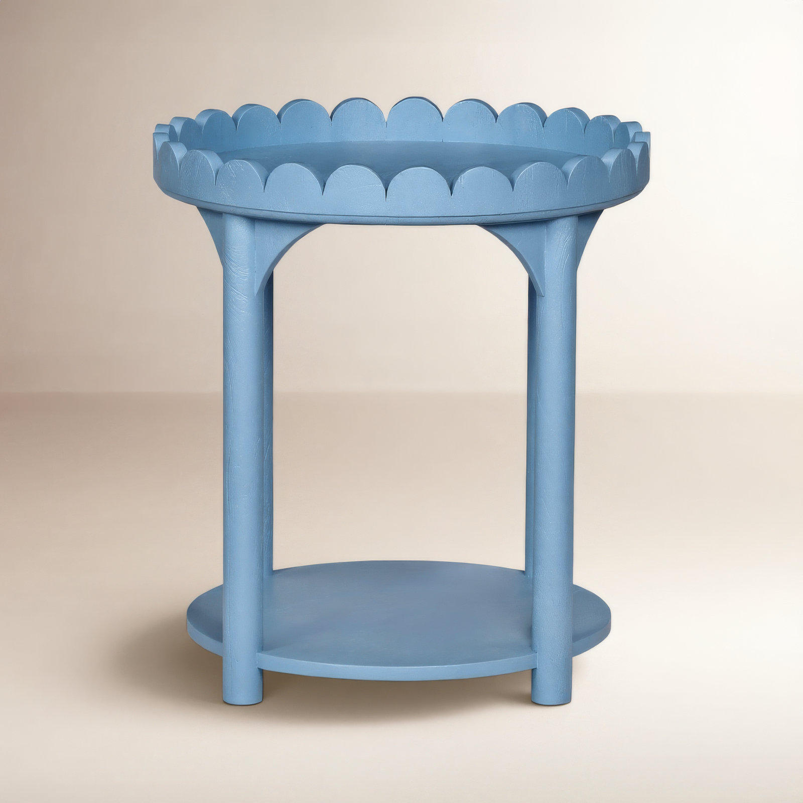 Madeline 20" Mango End Table, Light Blue