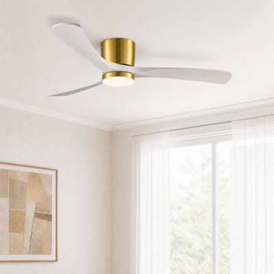 Ventilateur de plafond 52 po à intensité variable Modern Farmhouse avec lumières DEL et télécommande