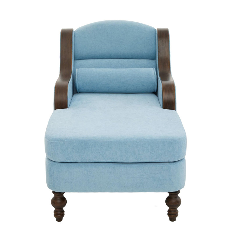 Fauteuil-lit rembourré en tissu, Bleu clair