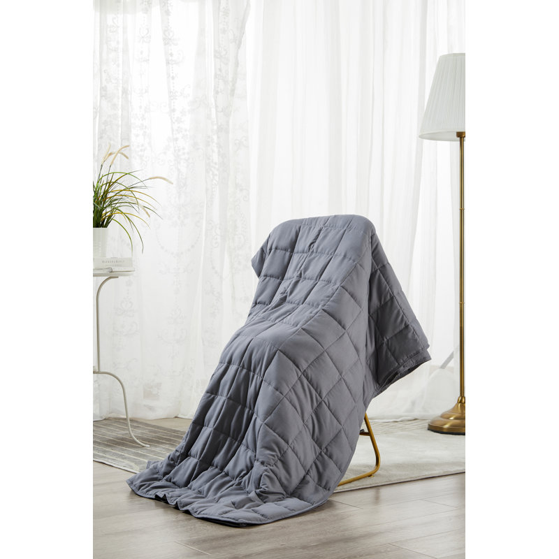 Couverture lestée ultra douce pour un sommeil profond, soulage le stress et l'anxiété, L 87 po x l 80 po, Gris