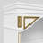 76.3" French Display Cabinet: Gold-Embellished, LED-Lit & Touch Switch