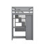 Lit mezzanine simple avec tiroirs, tablettes et escaliers-1866349443