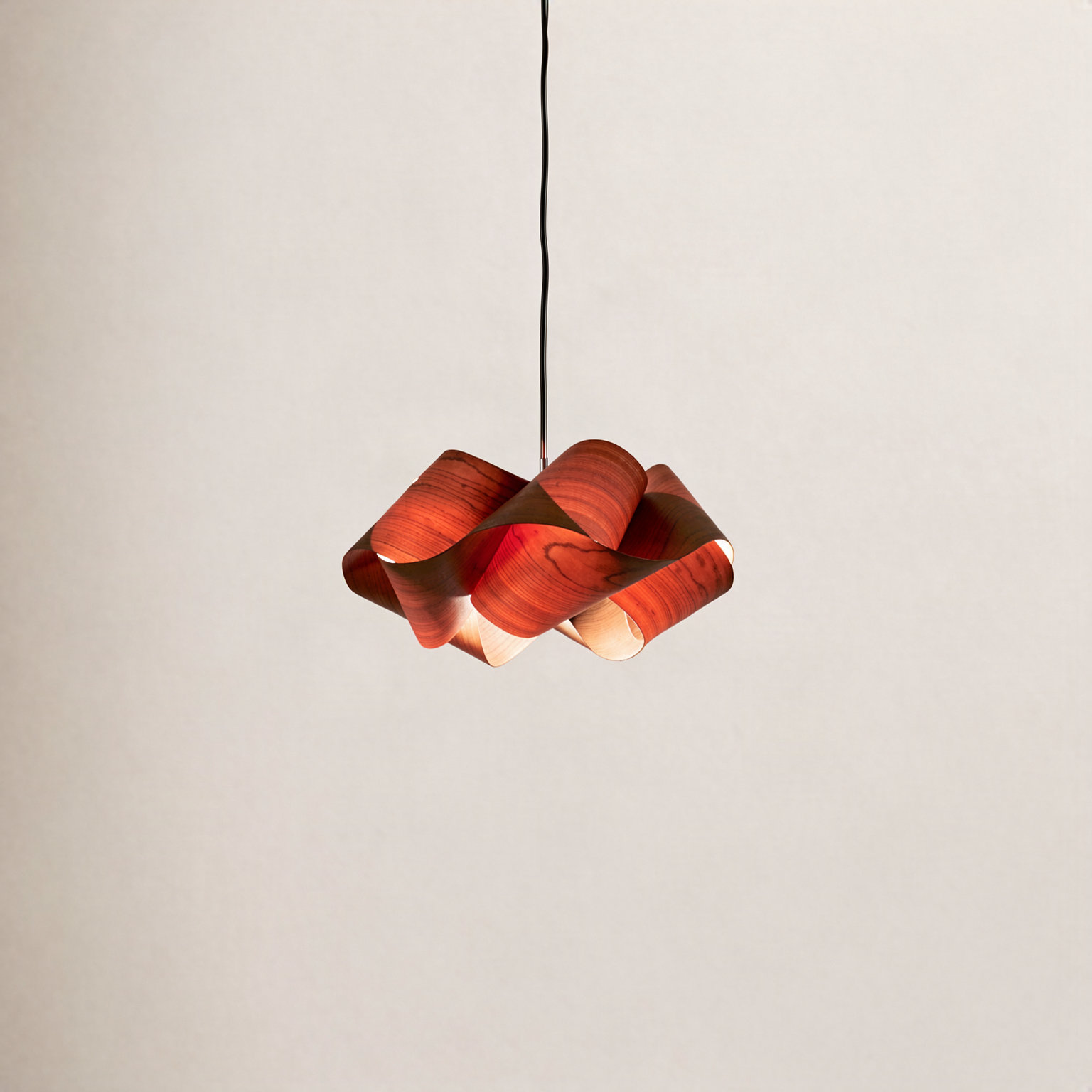 Swirl Single Light Dimmable Pendant, Gray, Matte White, E26