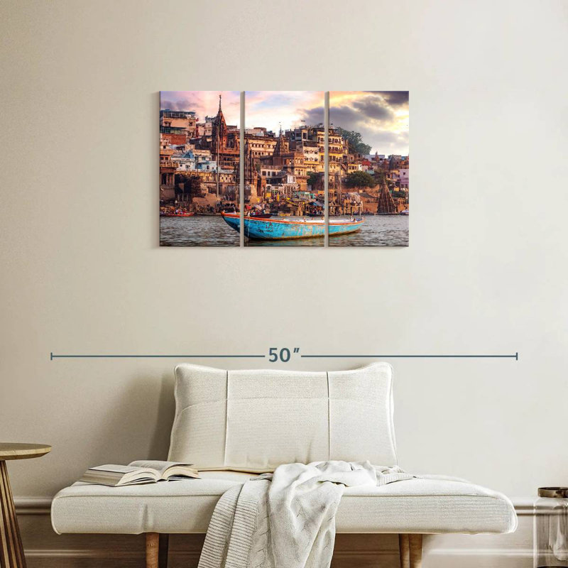 Lilie Scenic Manikarnika Ghat, 20" H x 33" W
