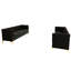 Mid-Century Modern Luxury 3-Velvet Black 2pc, Comfort and Elegance, Kd For Living Room