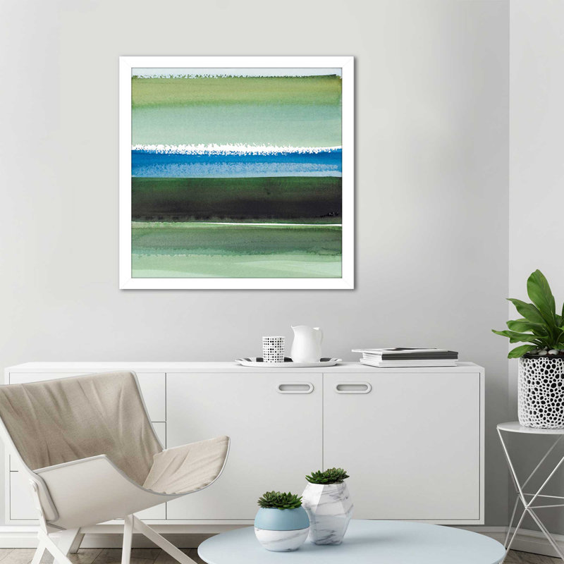 «Morning Pasture Square I» par Lanie Loreth - reproduction de cadre photo, H 25,5 po x l 25,5 po x P 1 po