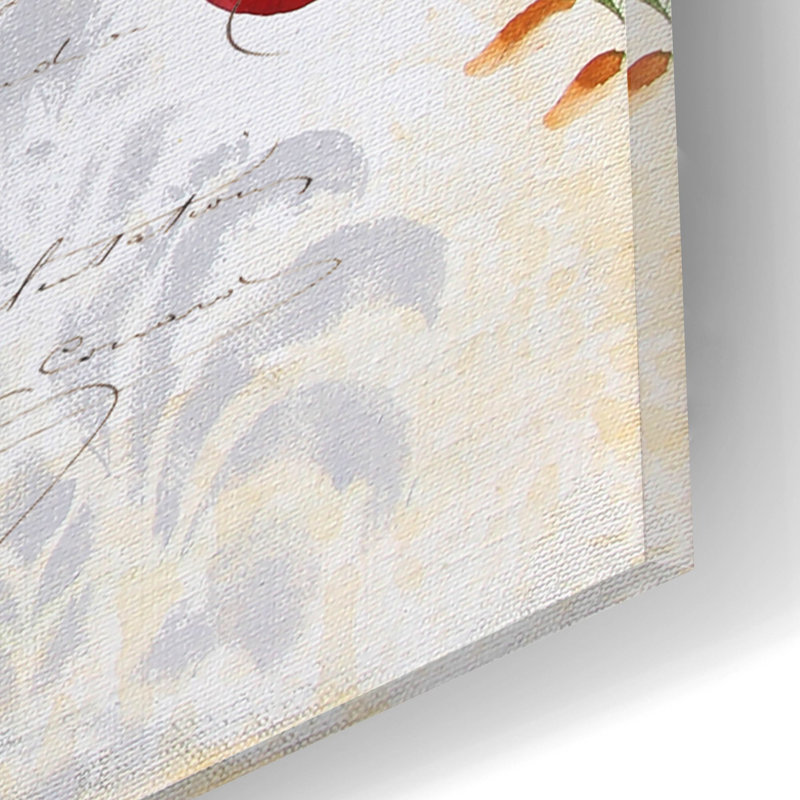 «Seasonal Rooster 10» par Jean Plout, art mural en verre acrylique, H 12 po x l 16 po x P 0,13 po