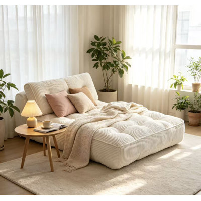 Canapé-lit pliant convertible avec appui-tête et coussin lombaire