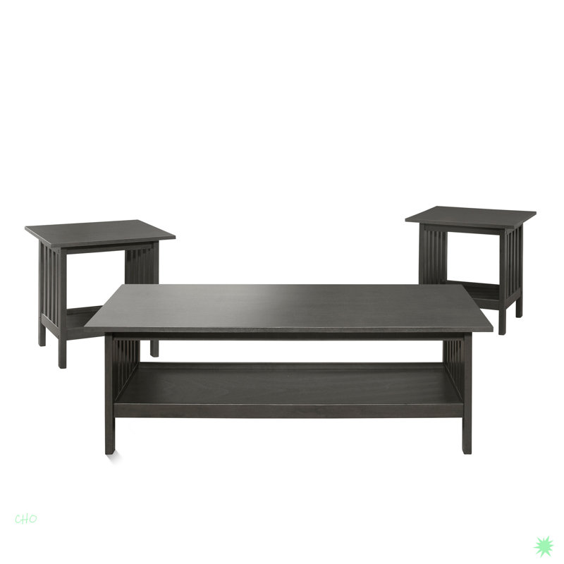 Ensemble de table basse et deux tables de bout de style classique