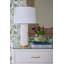 Sanibel Lamp With Shade 17-Inch White Linen, With Gold