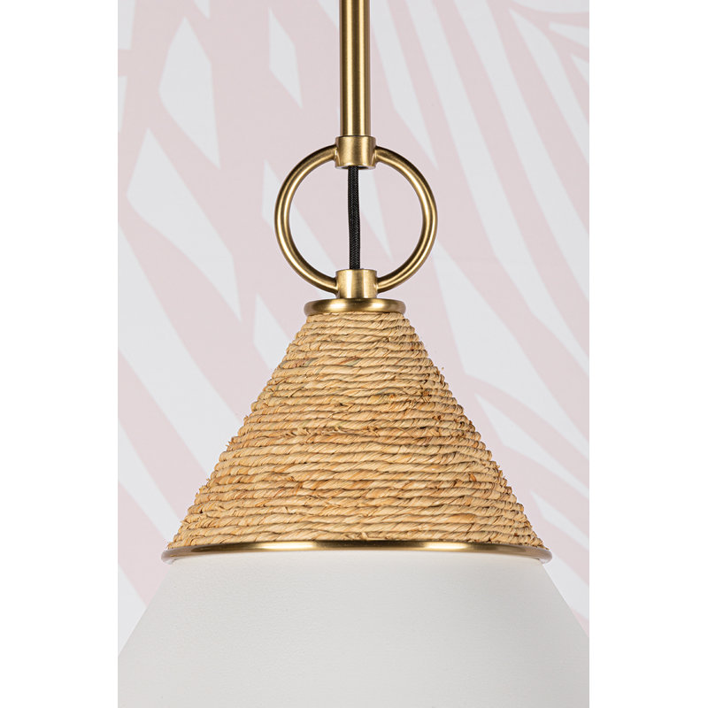 MICA 1 LIGHT PENDANT, 16.5" H x 13" W x 13" D