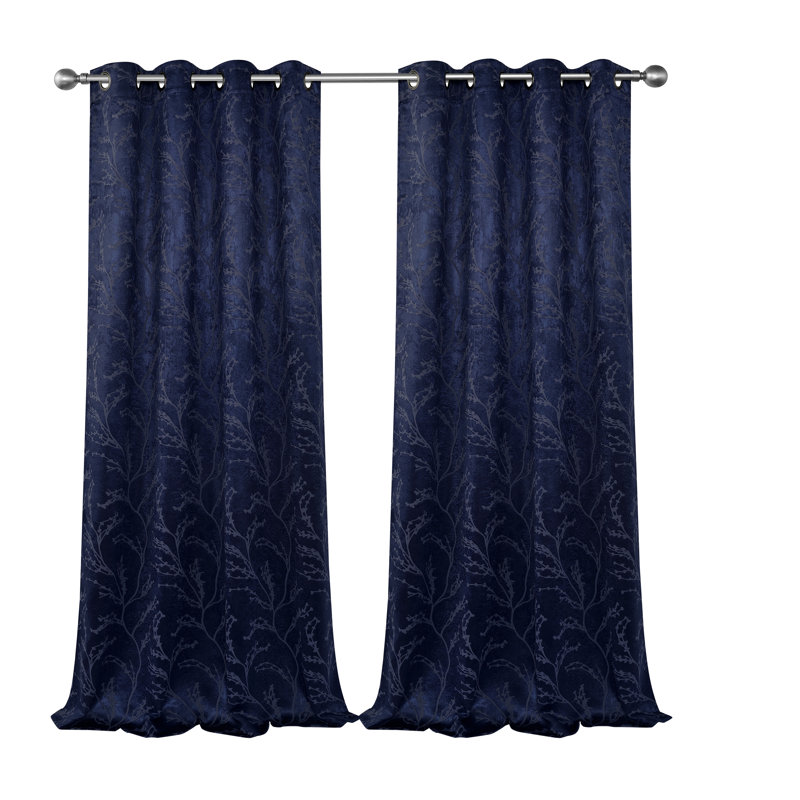 Inoue Blackout Curtain Pair, Navy Blue