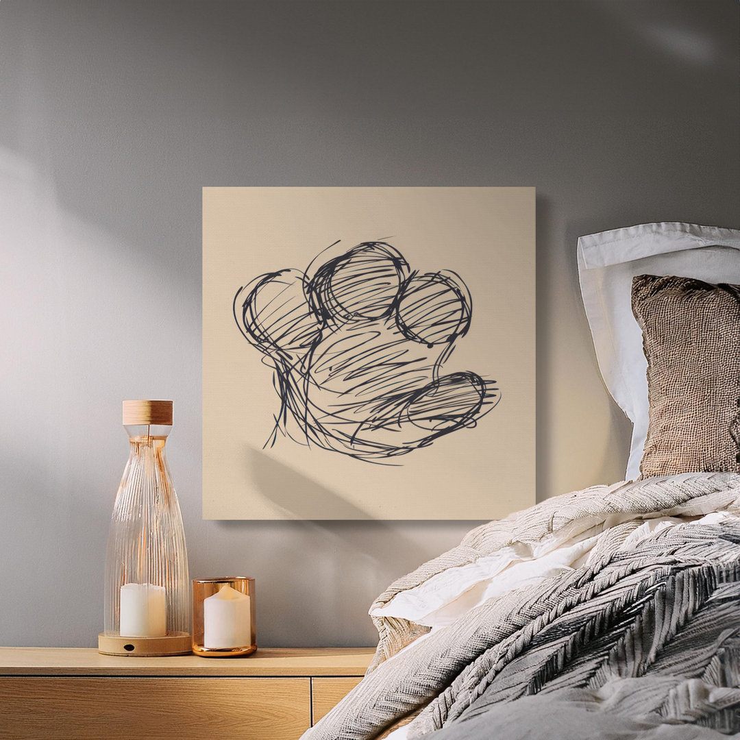 Abstract Sketch Art Canvas Print, Modern Minimalist Line Drawing Wall Decor for Contemporary Expressive Homes