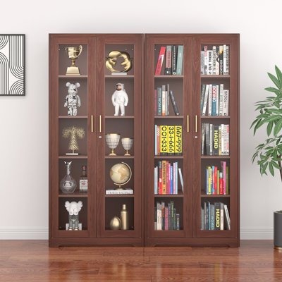 71"H Display Storage Metal Cabinet with Glass Door by Latitude Run
