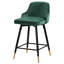 Swivel Velvet Upholstered Counter & Bar Stool With Solid Metal Frame-1929667208-1921254708