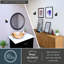 Luminaire de meuble-lavabo de salle de bain transitionnel Hitchin, abat-jour cylindrique en verre transparent, à intensité variable, compatible avec DEL, applique murale réversible en acier fixée au miroir-315458943
