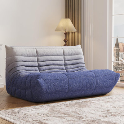 52'' W Bean Bag Chair, Modern Loveseats, Large Bean Bag Chair For Adults, Bean Bag Chairs For Teens With High-resilience Foam, Non-slip Base Floor Lounge Sofa, Living Room