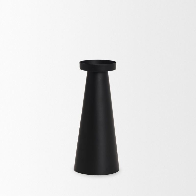 Bougeoir en métal noir mat Quadir, H 9,75 po x l 4 po x P 4 po
