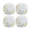 Wildflower Garden 16-Piece Lightweight Chip-Resistant Bone China Dinnerware Set, Service for 4