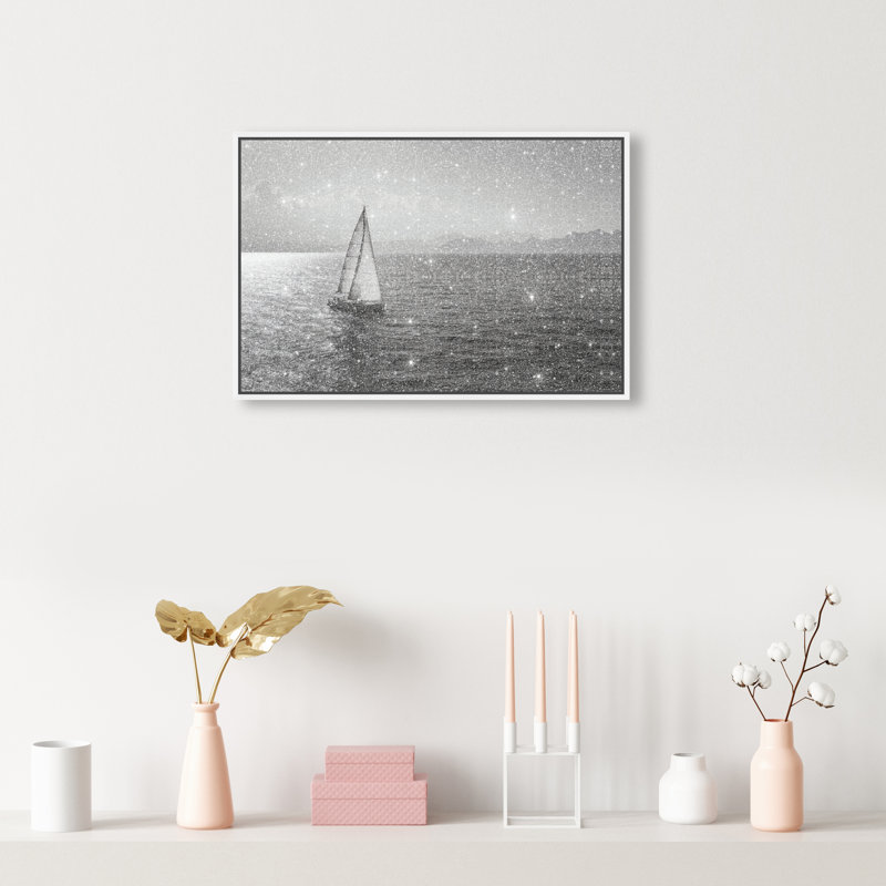 Edge Of Silence Print by Oliver Gal, 21"H x 31"W, White Floater Frame