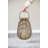 7.9X7.9X10.6" Brown Poly Rattan Lantern With White LED Candle-995008197