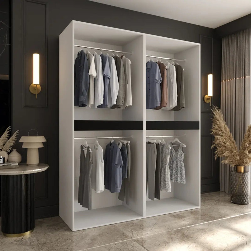 8 Hinged Door Wardrobe with Shelves