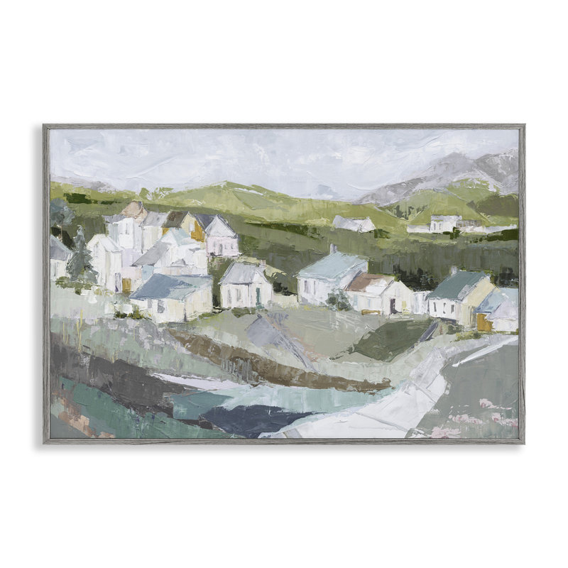 Lavender Valley Cottage, giclée encadrée, conception par Susan Pepe, Estampe numérique Farmhouse, H 12 po x l 18 po