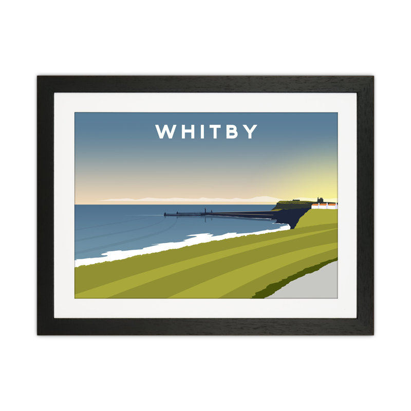 Whitby 5 by Richard O'Neill - Print, 33.5cm H x 43.5cm W x 3cm D, Black Framed