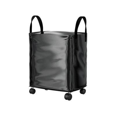 Plastic Box Rolling Storage Bag With Wheels Foldable Large Capacity Laundry Hamper Organizer With Carry Handles Waterproof Fabric Storage Bin For Clot