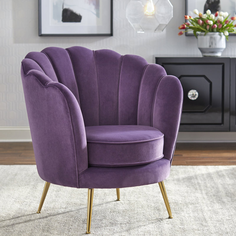 Fauteuil demi-tonneau Carrigan, Purple