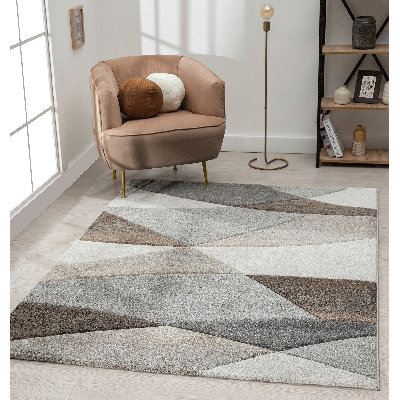 Hivda Waves Pattern Area Rug