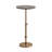 Engles Round Marble Side Table with Adjustable-Height Design