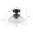 Hammered Water Glass Semi-Flush Mount