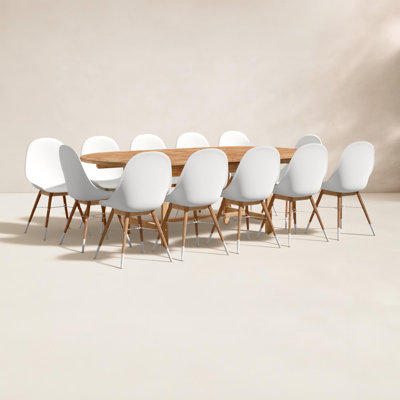 Anautica 118" Teak Patio Dining Set
