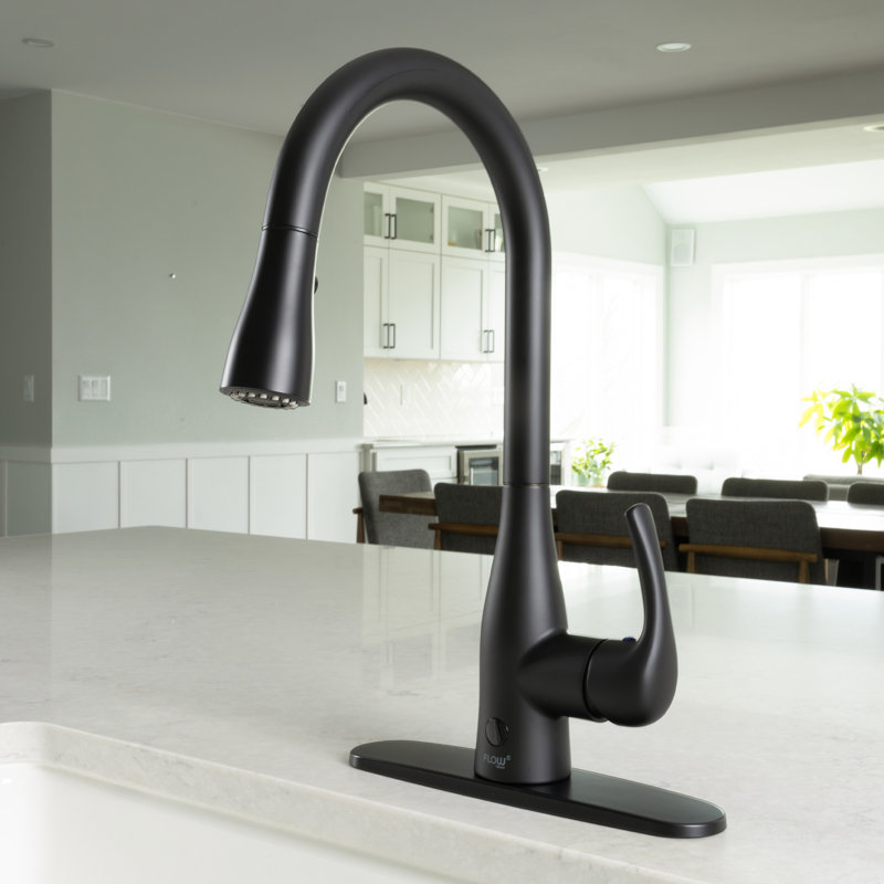Bio Bidet By BEMIS Pull Down Touchless Kitchen Faucet, Matte Black