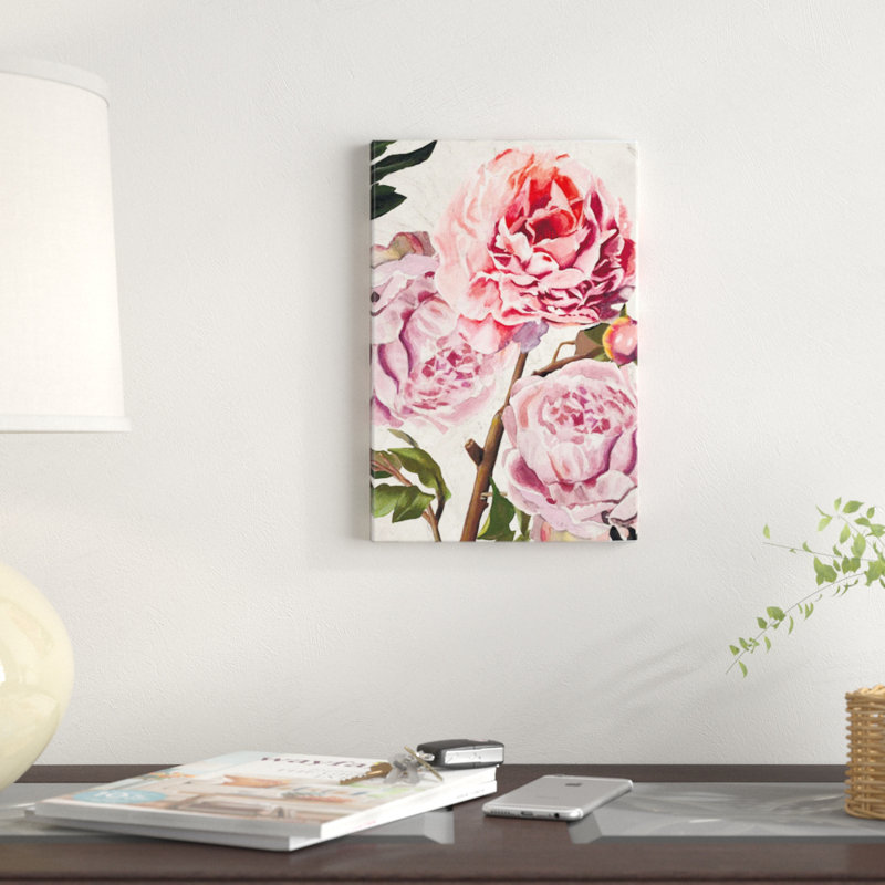 Colossal floral, impression sur toile tendue, H 12 po x l 8 po x P 0,75 po, Toile tendue, Pas de tapis