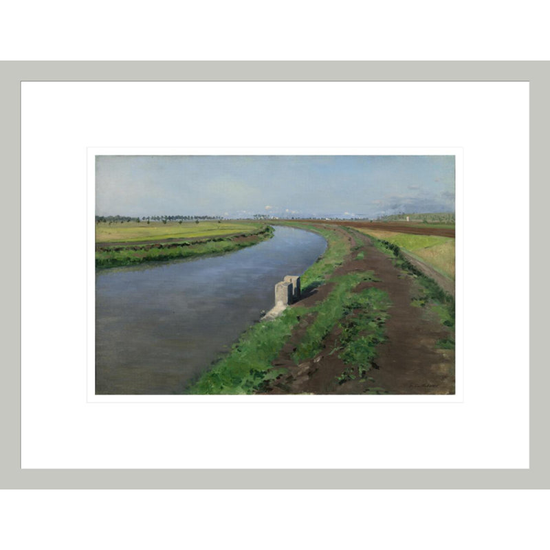 Berges d'un canal près de Naples par Gustave Caillebotte, impression giclée encadrée, H 13,07 po x l 16,75 po