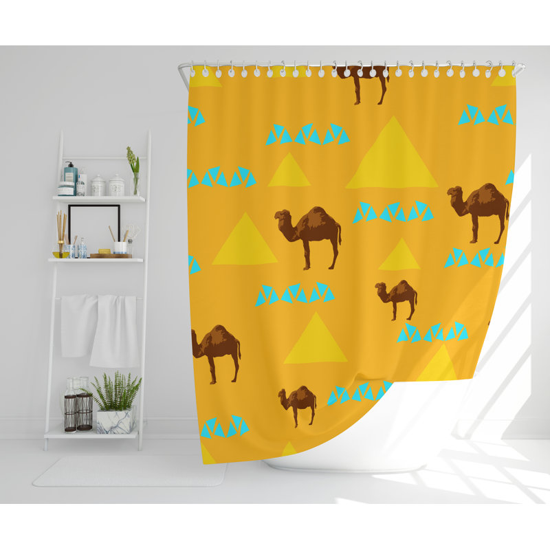 Selvi Polyester Shower Curtain, 168cm H x 168cm W