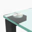 Ensemble de 2, table basse en verre à deux couches, petite table ronde, table d'angle, table d'appoint, transparent