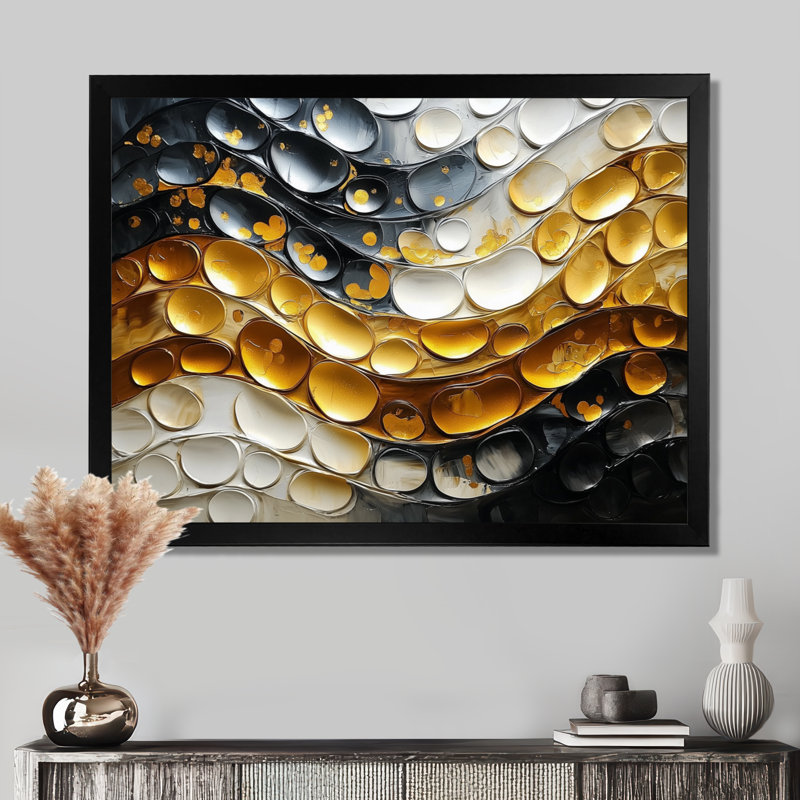 «Golden Passage To Transitional Art II», art abstrait moderne sur toile transitionnelle, Noir, noir, noir, noir