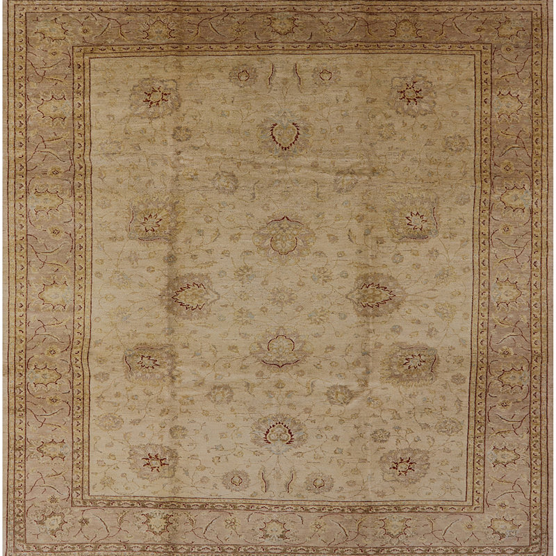 Tapis oriental beige Hilaire, Carré 3 pi