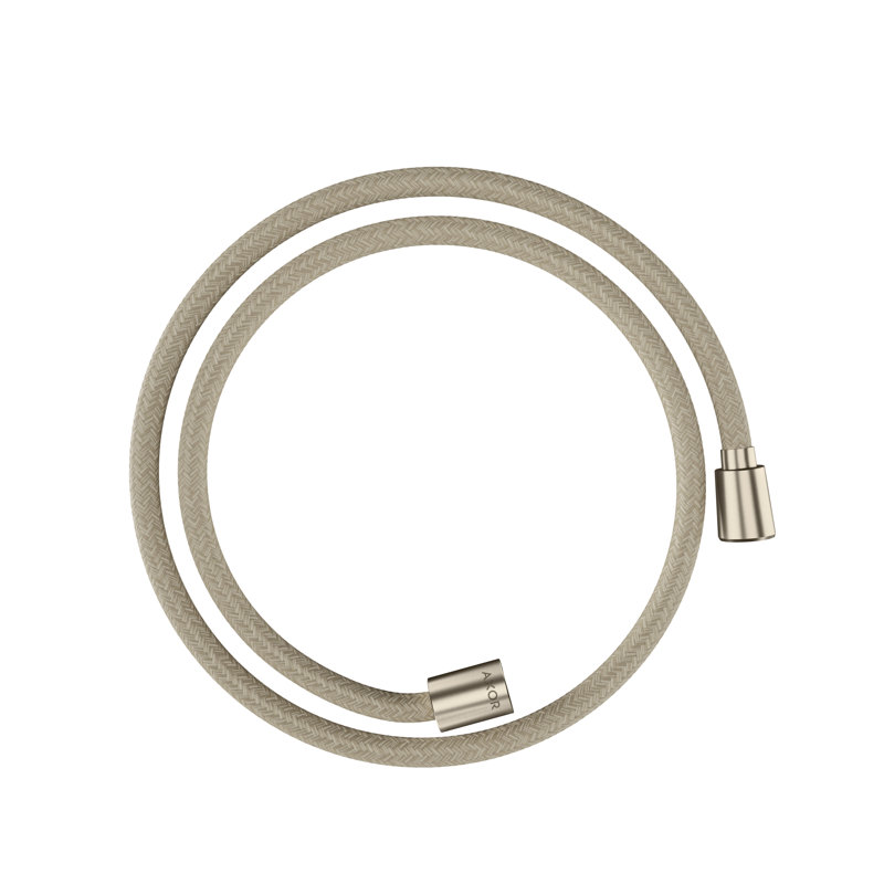 AXOR Shower Solutions Textile Hose with Cylindircal and Conical Nut, 49", Brushed Nickel