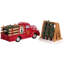 Figurine de livraison de sapin de Noël, scène de transport de sapin dans un village de Noël, décoration de Noël d'hiver