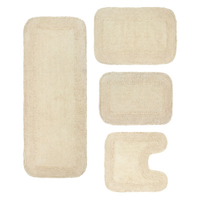 Aceyon 4 Piece Cotton Bath Rug Set